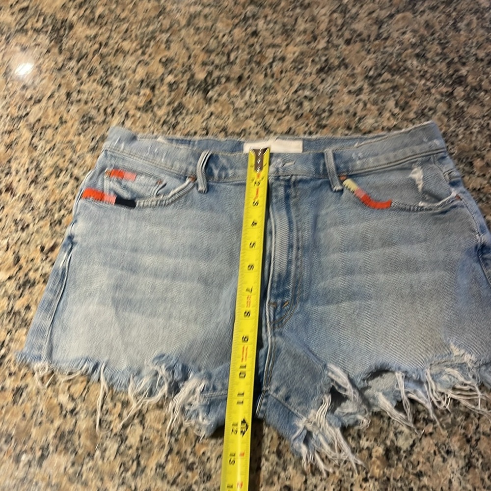 Mother jeans distressed Light Blue Denim Shorts - Picture 9 of 11
